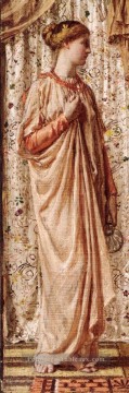  femme Tableau - Figure féminine debout tenant un vase figures féminines Albert Joseph Moore